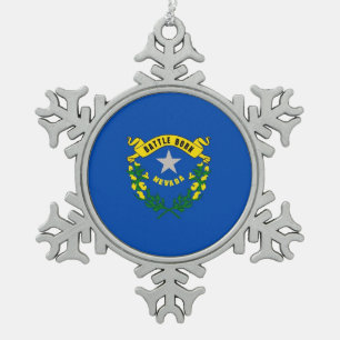 Snowflake Ornament mit Nevada Flag