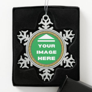 Snowflake Ornament Personalisiert - Bild hinzufüge