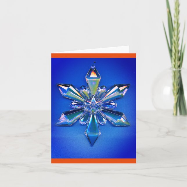 Snowflake Ornament Weihnachten Urlaub Blau (Vorderseite)