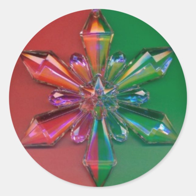 Snowflake Ornament Weihnachtsaufenthalt Sticker (Vorderseite)