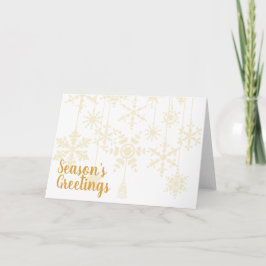 Snowflake Ornaments Gold Karte