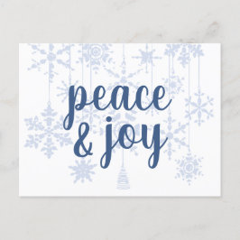 Snowflake Ornaments Ice Blue Feiertagspostkarte