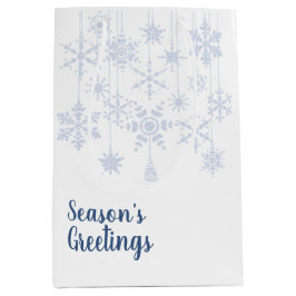 Snowflake Ornaments Ice Blue Mittlere Geschenktüte