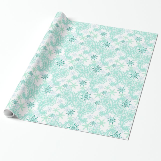Snowflake Paisley Geschenkpapier (Ungerollt)