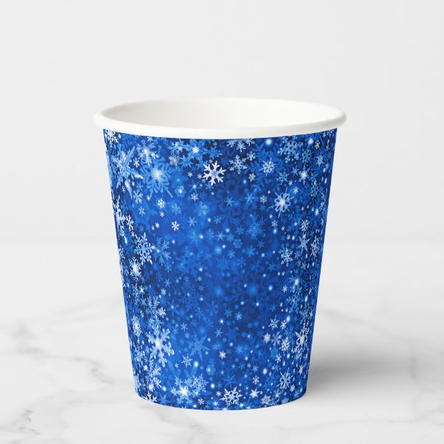 Snowflake Paper Party Cups Pappbecher (Vorderseite)