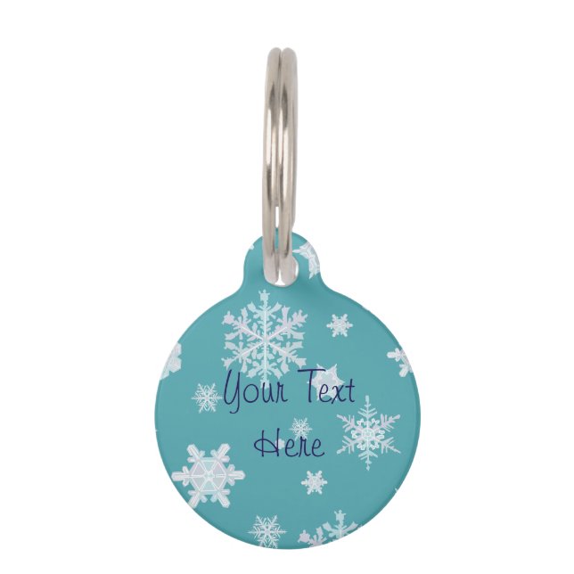 Snowflake Pet Tag Haustiermarke (Vorderseite)