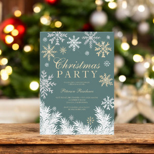 Snowflake Pine Elegantes Weihnachtsfest im Unterne Einladung
