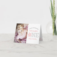 Snowflake Pink Glitzer 1. Geburtstagsmädchen Viele
