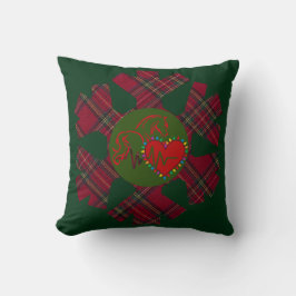 Snowflake Plaid Throw Pillow Kissen