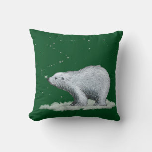 Snowflake Polar Bear Pillow Kissen