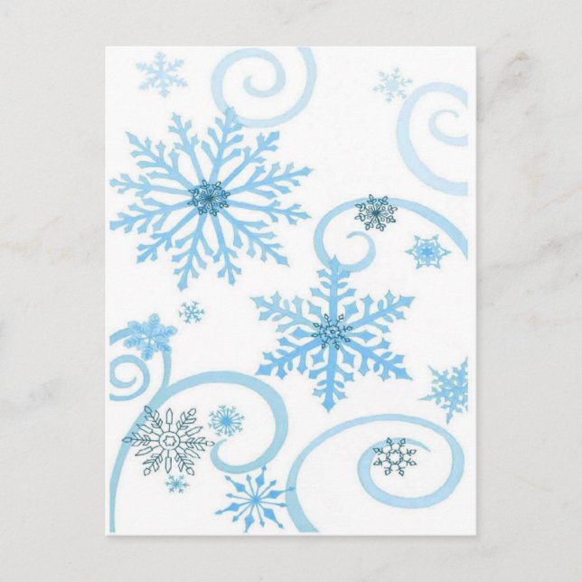 Snowflake Postcard Postkarte (Vorderseite)