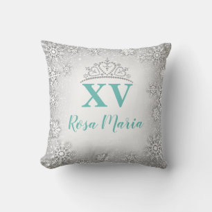 Snowflake Quinceañera Kristall Crown Pillow Kissen