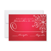 Snowflake Red 2 Elegance Response Card