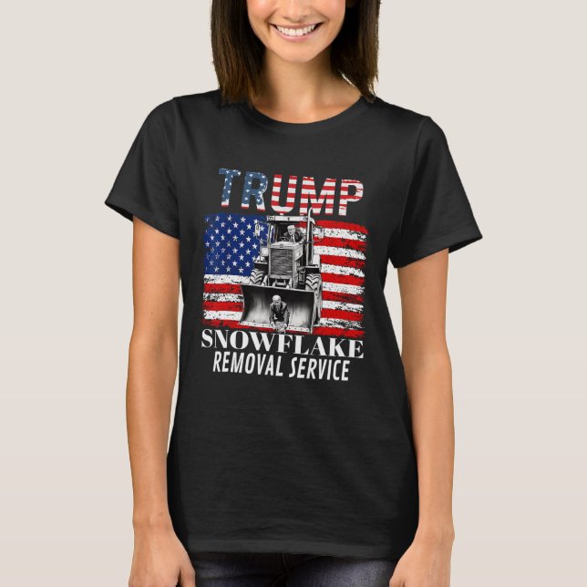 Snowflake Removal Service Funny Donald Trump 2024 T-Shirt (Vorderseite)