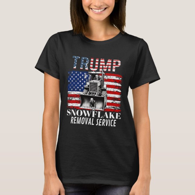 Snowflake Removal Service Funny Donald Trump 2024 T-Shirt (Vorderseite)