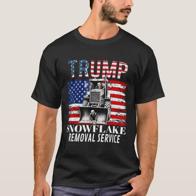 Snowflake Removal Service Funny Donald Trump 2024 T-Shirt (Vorderseite)