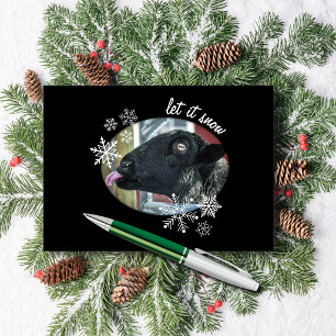 Snowflake-Schaf: Lass es schneien! Weihnachtspost Postkarte