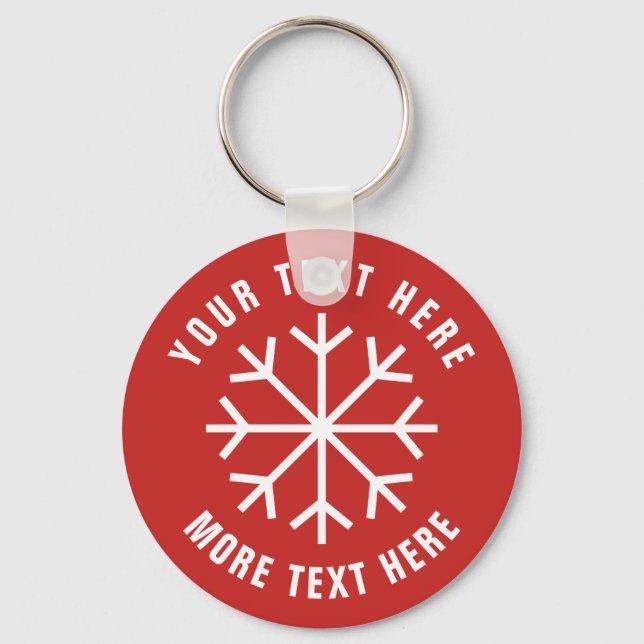 Snowflake Schlüsselanhänger Weihnachtsgeschenk Gas (Vorderseite)