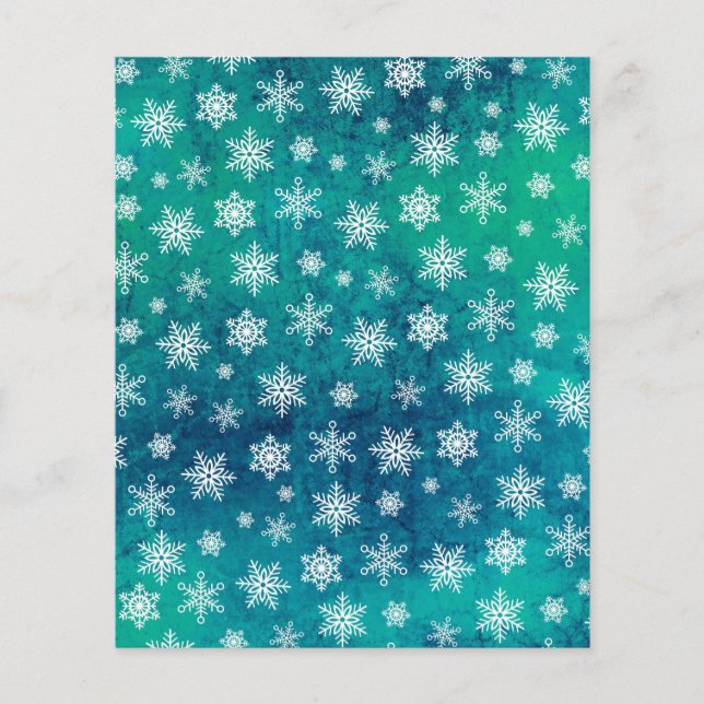 Snowflake Scrapbook Paper - Aquamarin (Vorderseite)