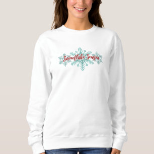 Snowflake Season Winterskript Aquamarine Weihnacht Sweatshirt