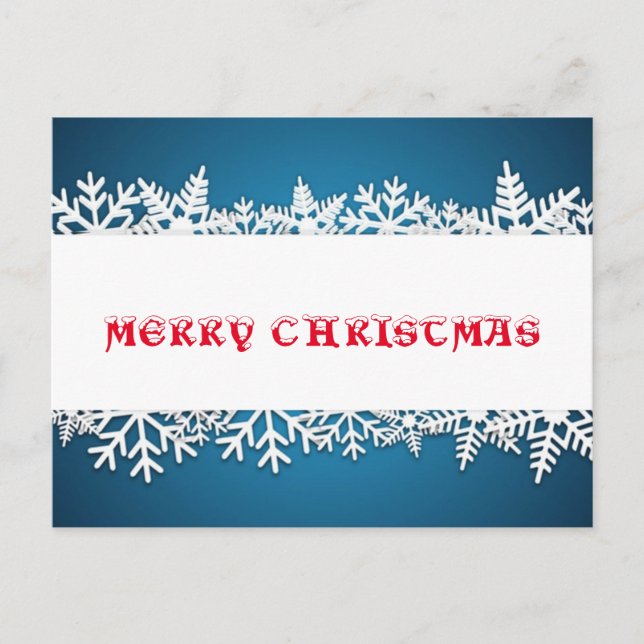 Snowflake Serenade Feiertagspostkarte (Vorderseite)