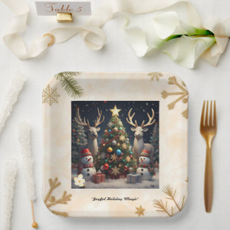 Snowflake Serenade Pappteller