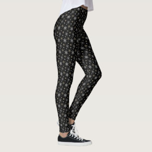 Snowflake Silver Gold Feiertage Weihnachtsfest Leggings
