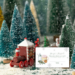 Snowflake S'more Cookie Diaper Raffle Baby Shower Begleitkarte