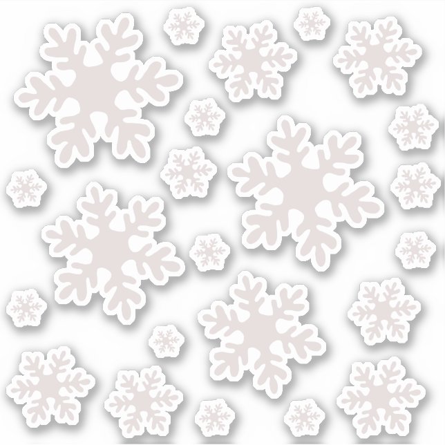 Snowflake Snow Winter Weihnachtsaufkleber Pack Aufkleber (Vorderseite)