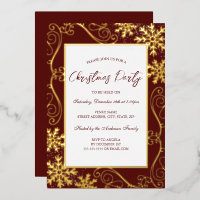 Snowflake Snowboard Rahmen Red Gold Weihnachtsfest