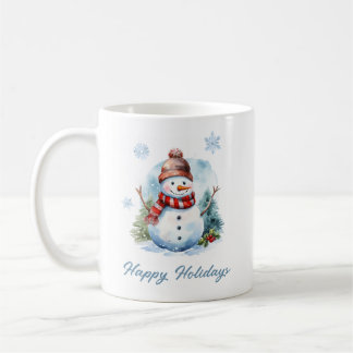 Snowflake Snowman Mug – Custom Winter Gift Kaffeetasse