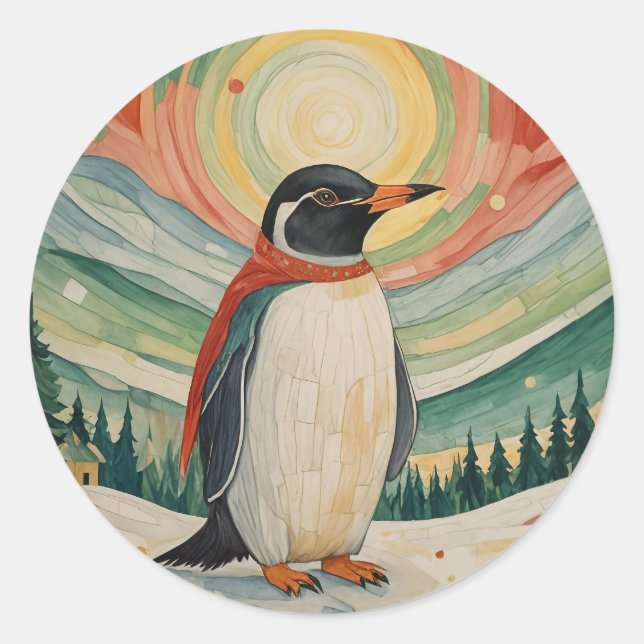 Snowflake Soirée Runder Aufkleber (Vorderseite)