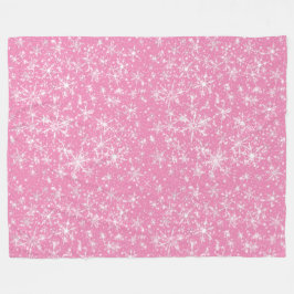 Snowflake Sparkle Nahtloses Muster Fleecedecke