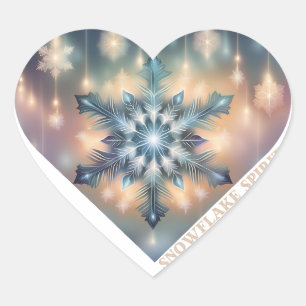 Snowflake Spirit Herz-Aufkleber