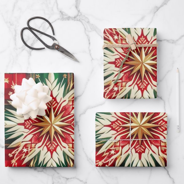 Snowflake Splendor Geschenkpapier Set (Vorderseite)