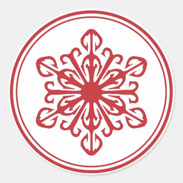 Snowflake Stickers - Rot (Vorderseite)