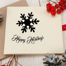 Snowflake Stilvolle Script Happy Holiday