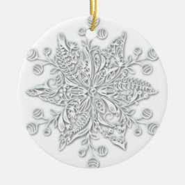 Snowflake Swirl Keramik Ornament