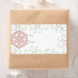 Snowflake Swirl Weihnachtsgeschenke Tags