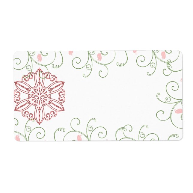 Snowflake Swirt Weihnachtsmarken (Vorne)