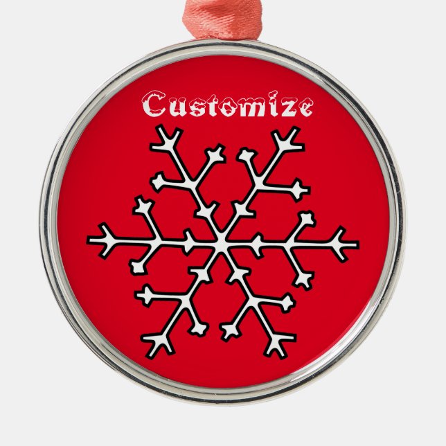 Snowflake Thunder_Cove Ornament Aus Metall (Vorne)