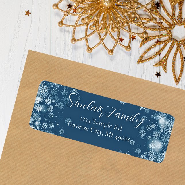 Snowflake | Typografy Return Address Label (Von Creator hochgeladen)