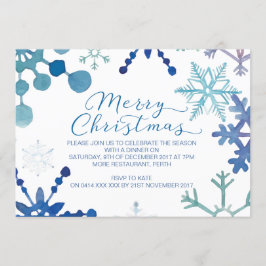 Snowflake Weihnachten-Party Einladungen