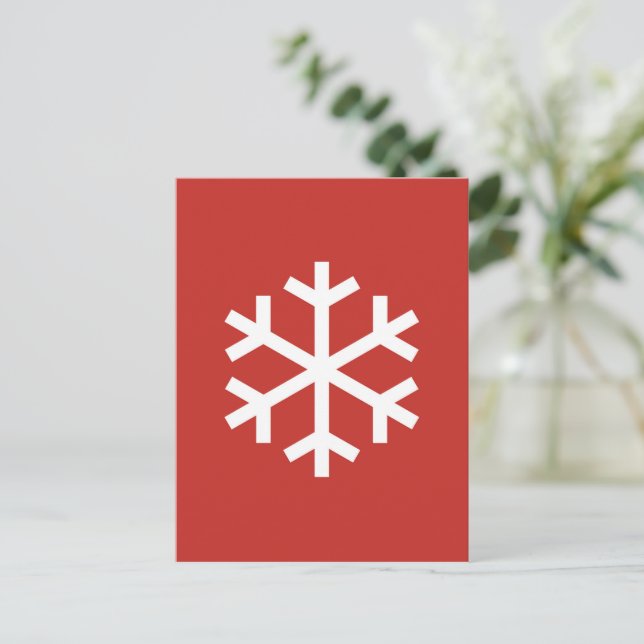 Snowflake Weihnachten Postkarte (Stehend Vorderseite)