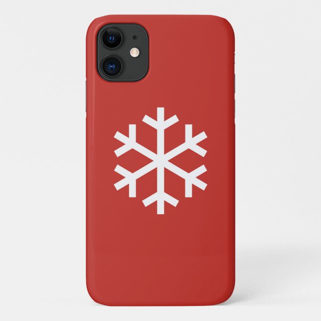 Snowflake Weihnachten Rotes iPhone 11 Fall Case-Mate iPhone Hülle (Rückseite)