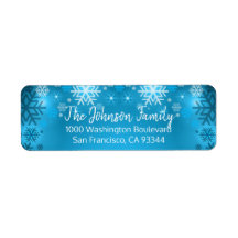 SNOWFLAKE Weihnachten Weihnachten Blaue Rücksendea