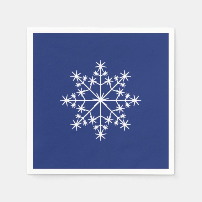 Snowflake Weihnachten Weihnachten Serviette (Vorderseite)