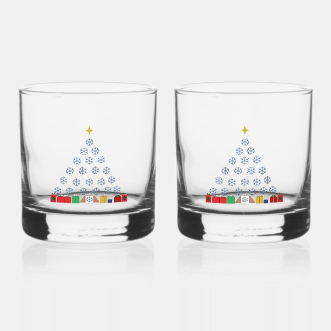 SNOWFLAKE Weihnachten Whiskyglas (Vorderseite)