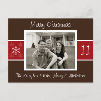 Snowflake Weihnachts-Fotokarte Feiertagspostkarte