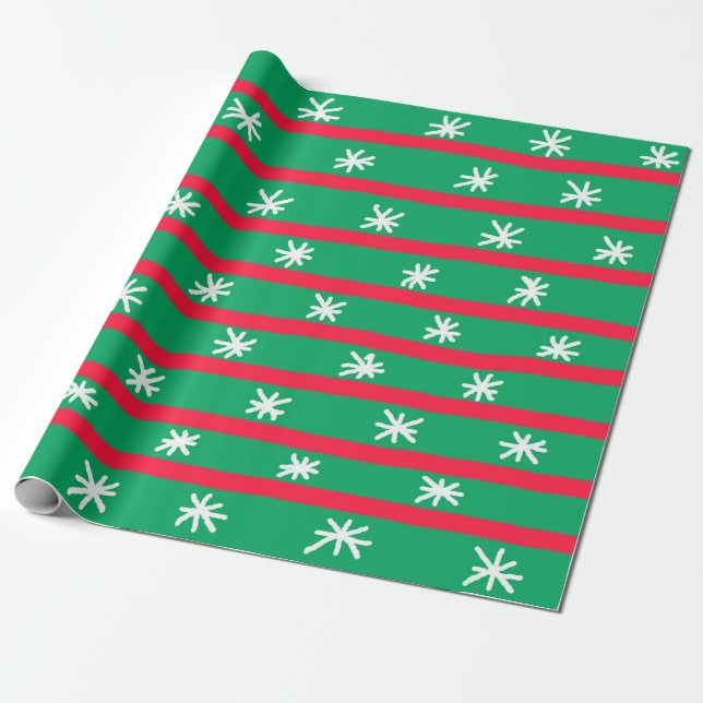 Snowflake Weihnachts-Wrapper Geschenkpapier (Ungerollt)